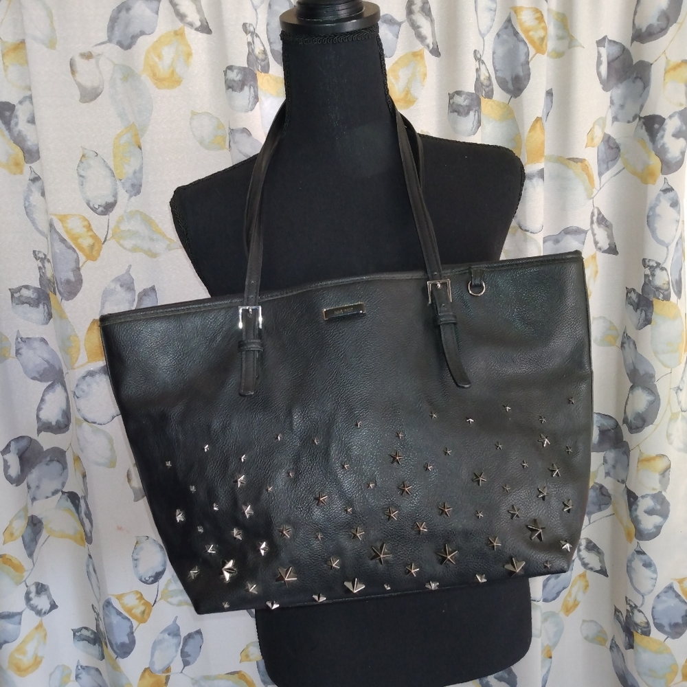 Nine West Black Shoulder Bag with Silver Accents